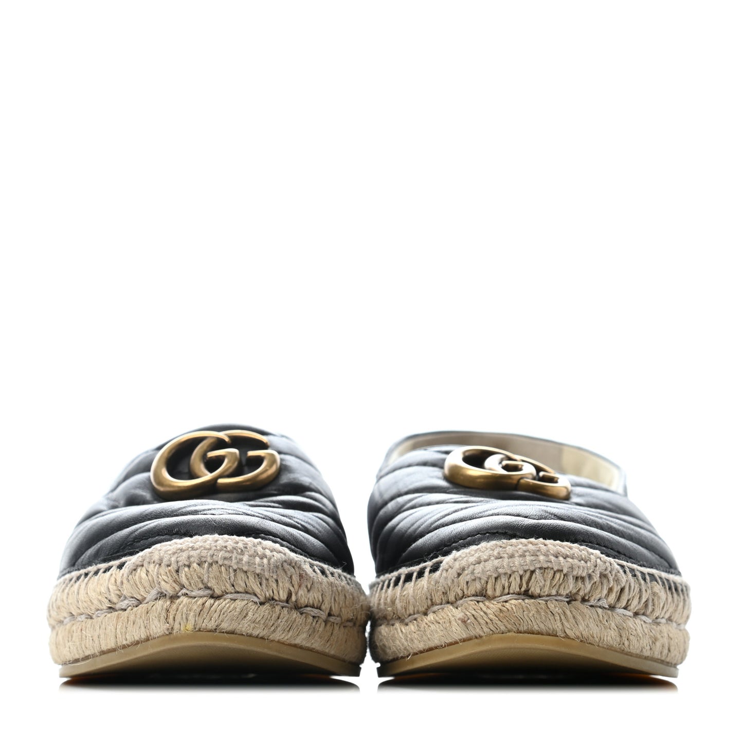Nappa Matelasse GG Marmont Espadrilles 38.5 Black