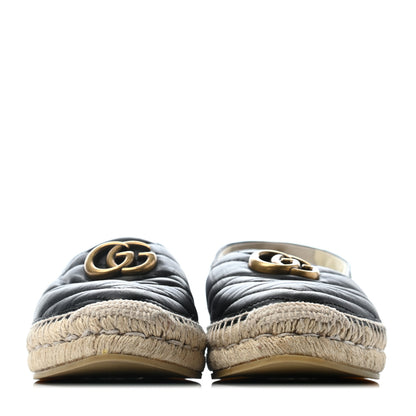Gucci Nappa Matelasse GG Marmont Espadrilles 38.5 Black 2 of 6