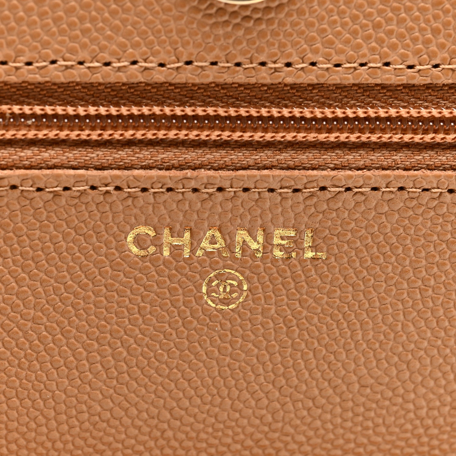 Chanel Caviar Quilted Wallet On Chain WOC Beige 6 of 9