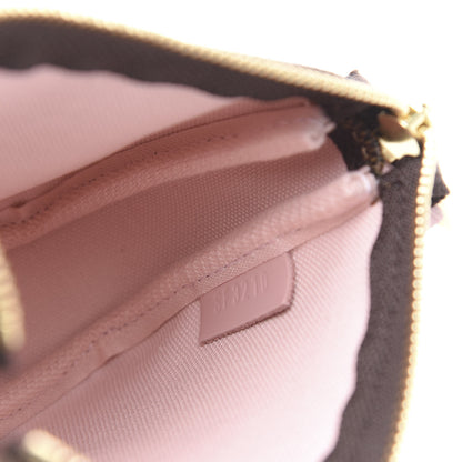 Louis Vuitton Damier Ebene 2020 Christmas Animation Big Wheel Mini Pochette Accessories Rose Ballerine 5 of 9