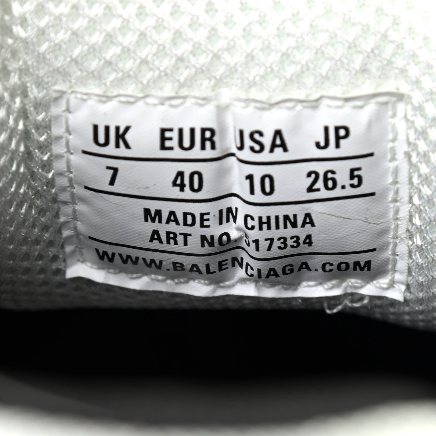 Balenciaga Fabric Mesh Womens Triple S Sneakers 40 Rose Fluo Black White 8 of 8