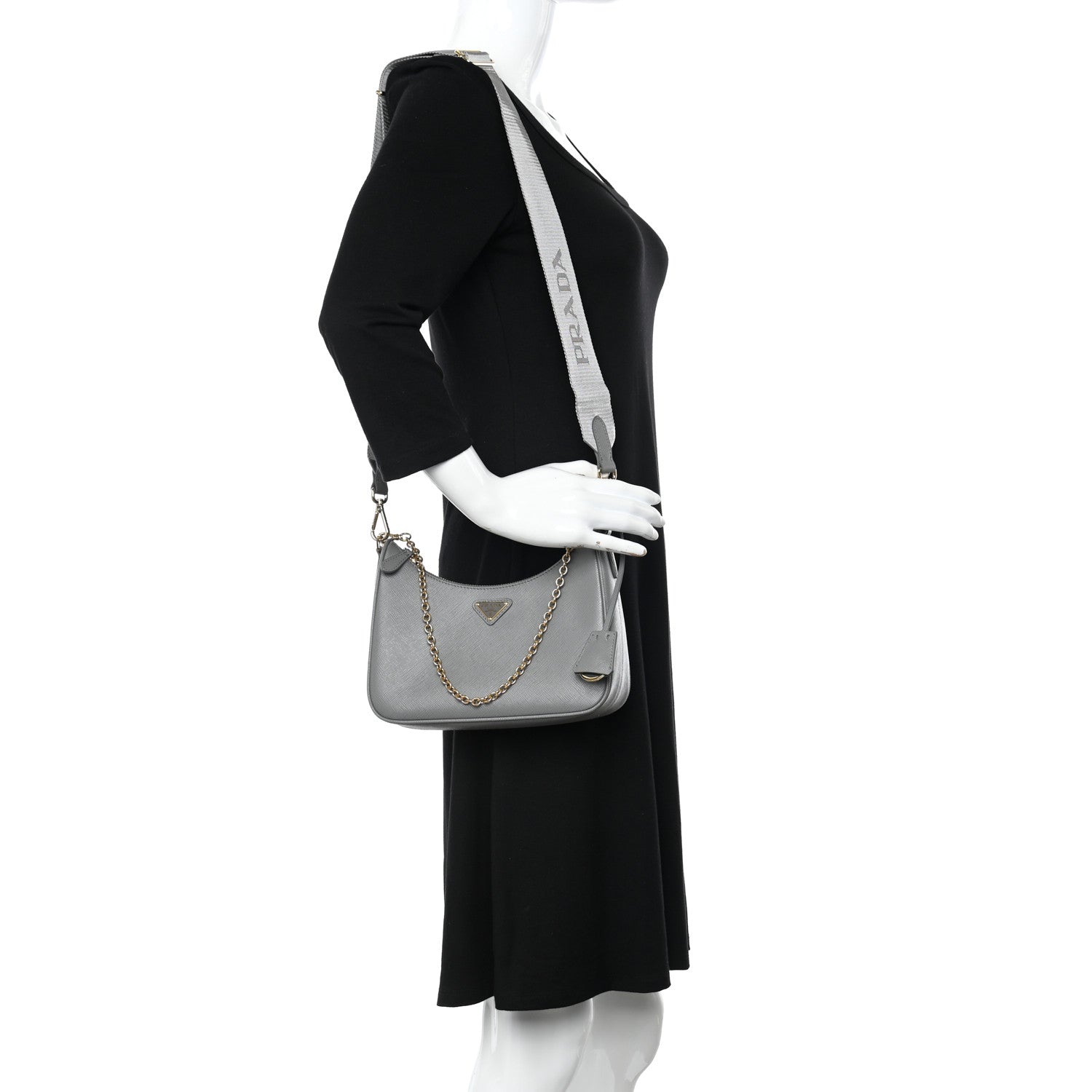 Prada Saffiano Re-Edition 2005 Shoulder Bag Ardesia 2 of 11
