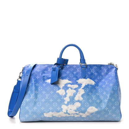 Louis Vuitton Monogram Clouds Keepall Bandouliere 50 Blue 1 of 8