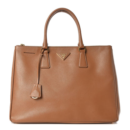 Prada Saffiano Large Galleria Double Zip Tote Caramel 1 of 21