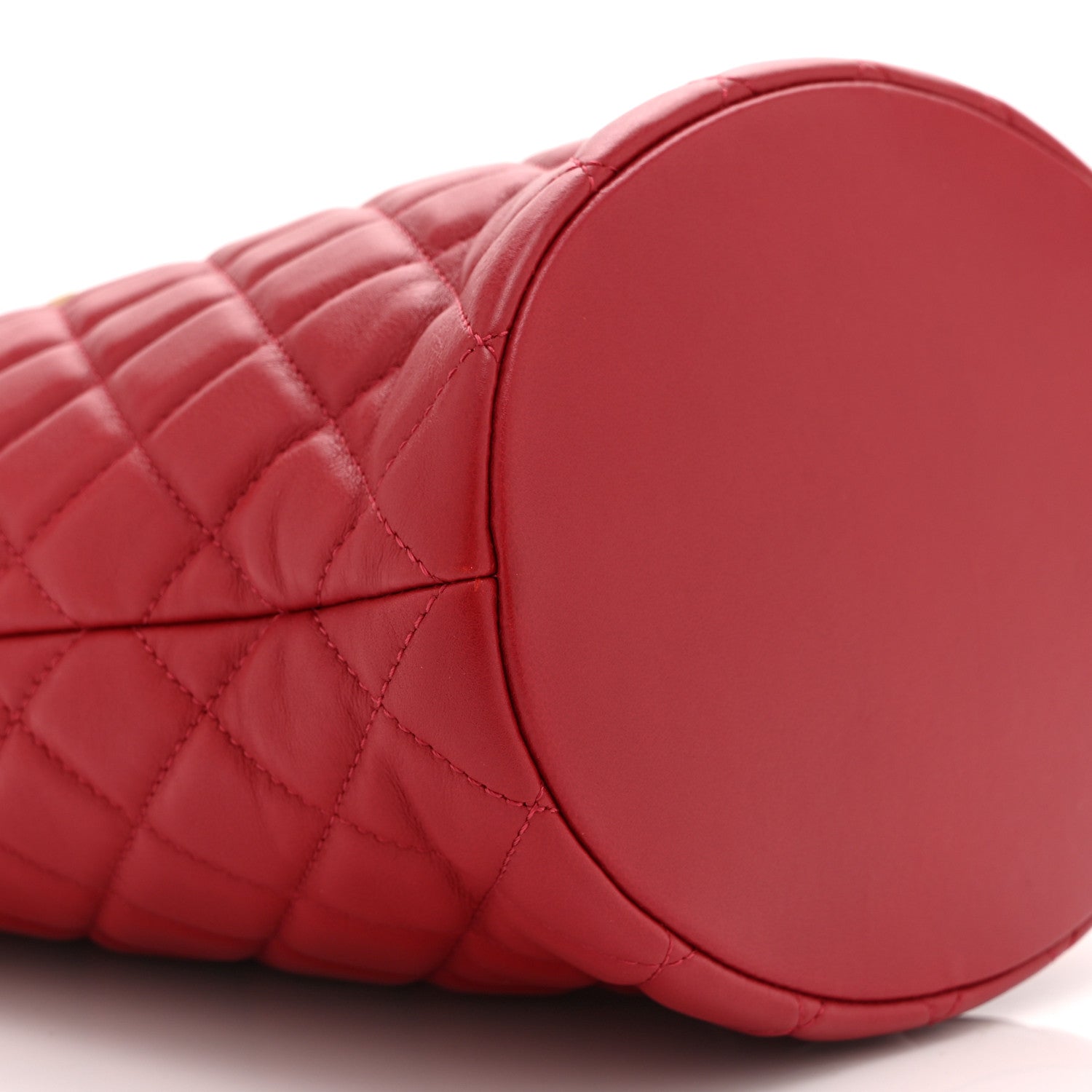 Chanel Calfskin Quilted Boy Bucket Bag Red 9 of 10