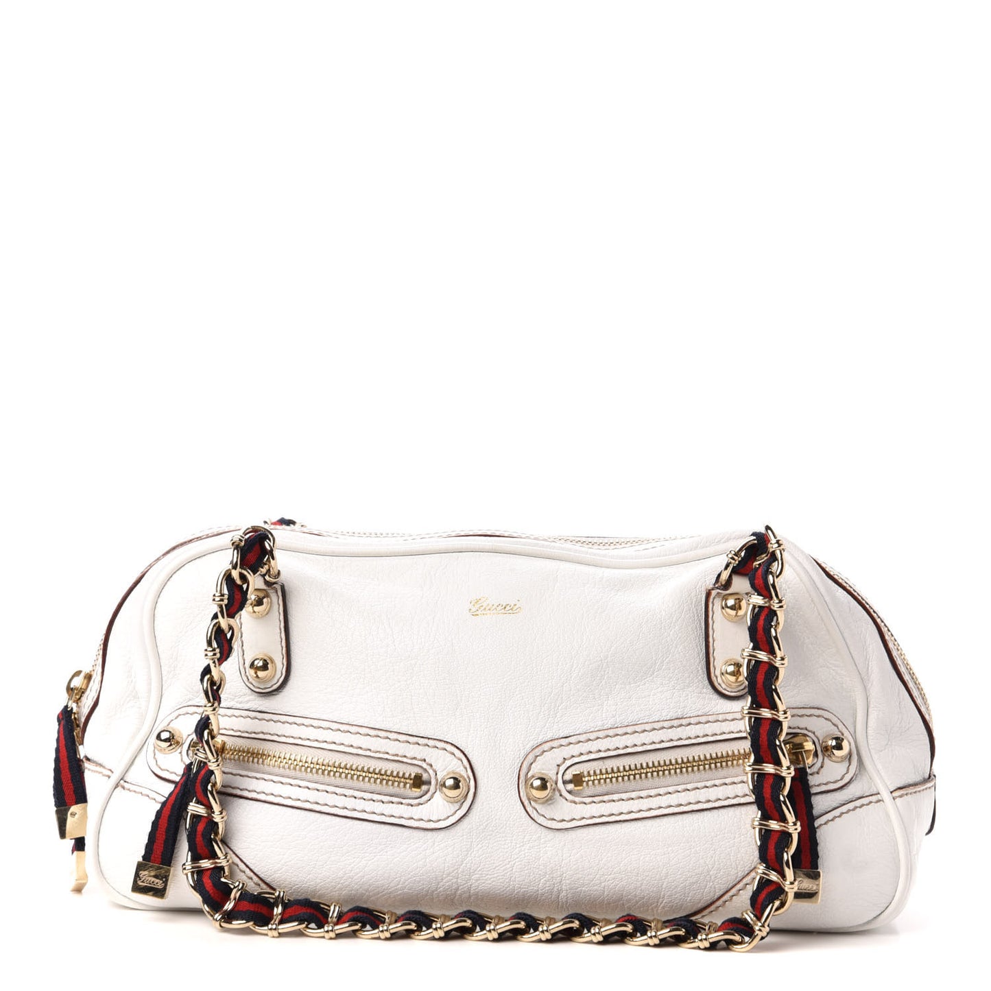Goatskin Small Capri Bowler White