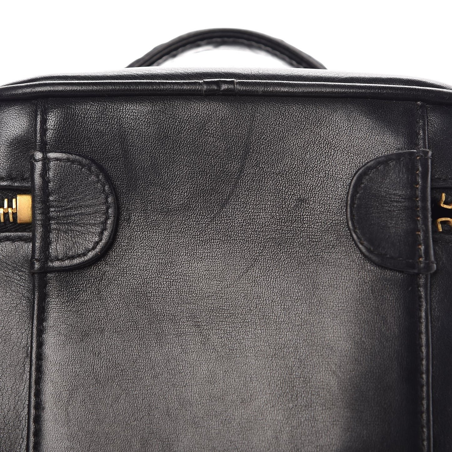 Lambskin Vanity Cosmetic Case Black