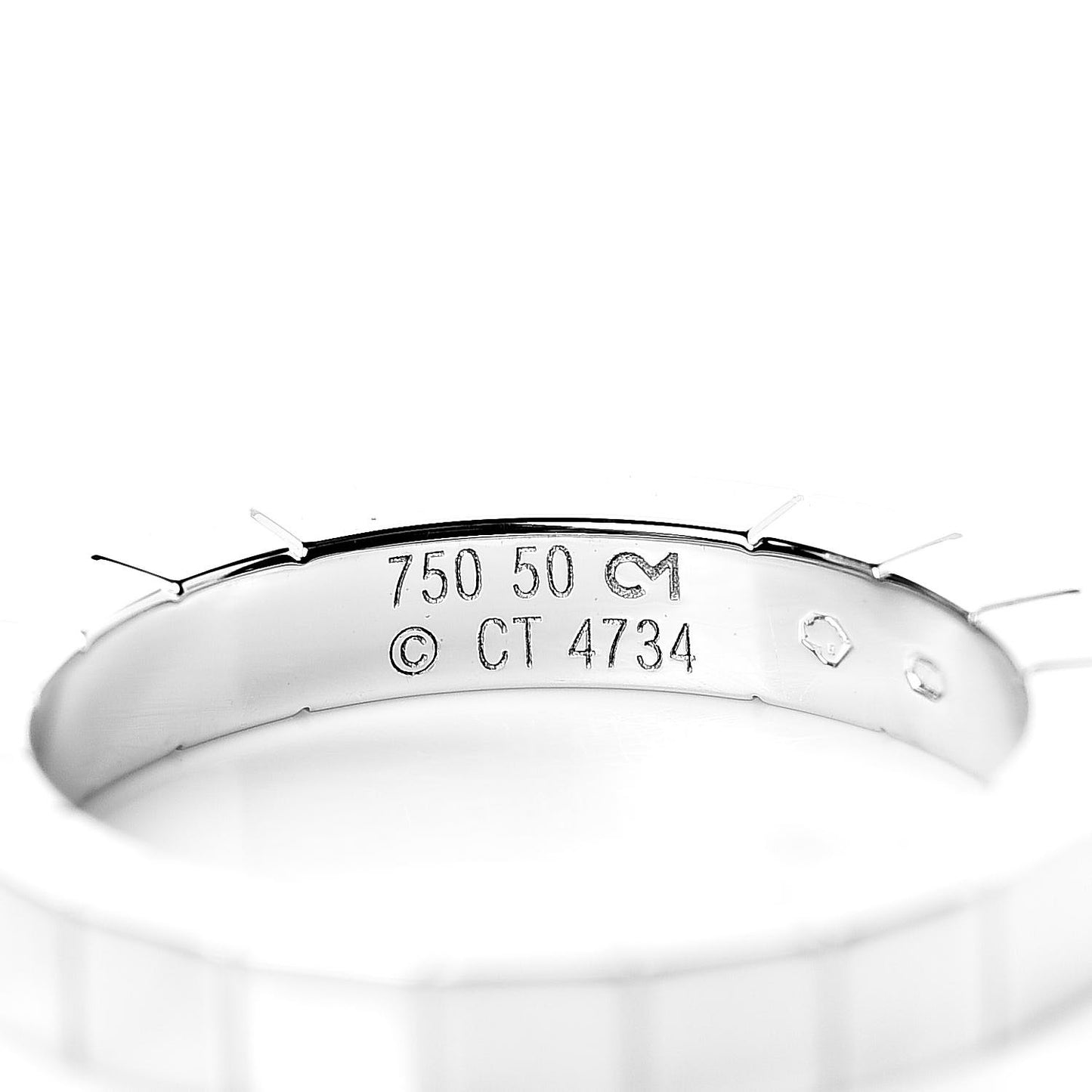 18K White Gold Lanieres Ring 50 5.25