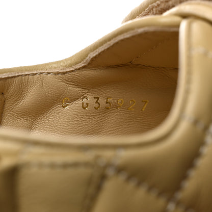 Chanel Crumpled Shiny Lambskin Velcro Dad Sandals 37.5 Beige 8 of 9