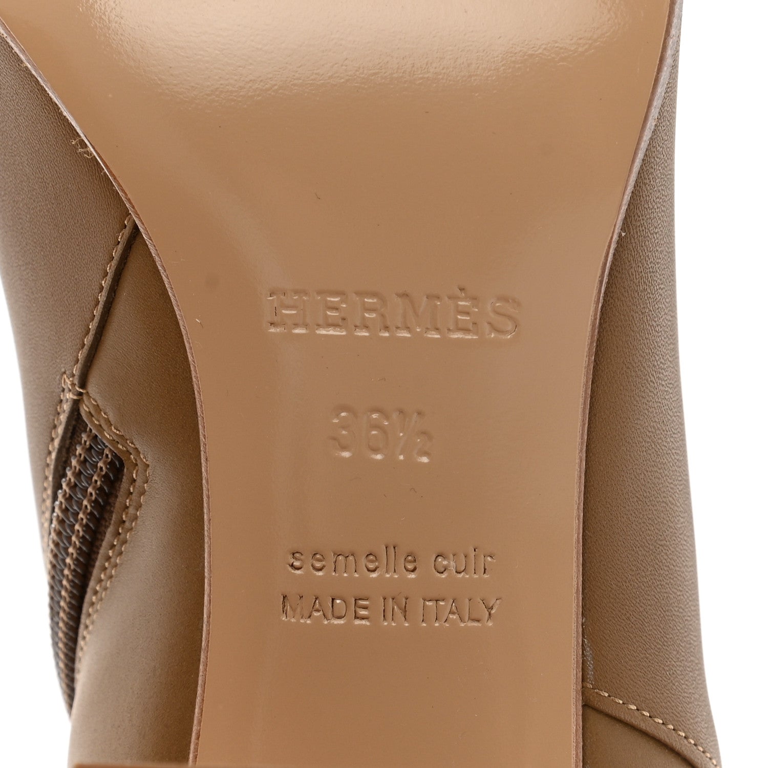 Hermes Calfskin Saint Germain Ankle Boots 36.5 Brun Fume 6 of 8