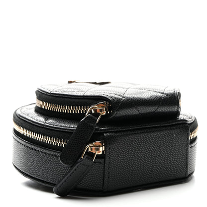 Chanel Caviar Quilted Round Coco Clutch With Chain Black 4 of 9