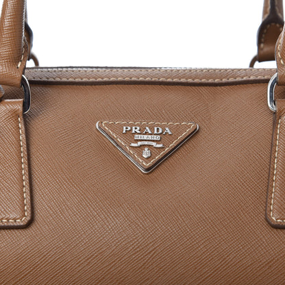 Prada Saffiano Lux Bowler Caramel Talco 10 of 11