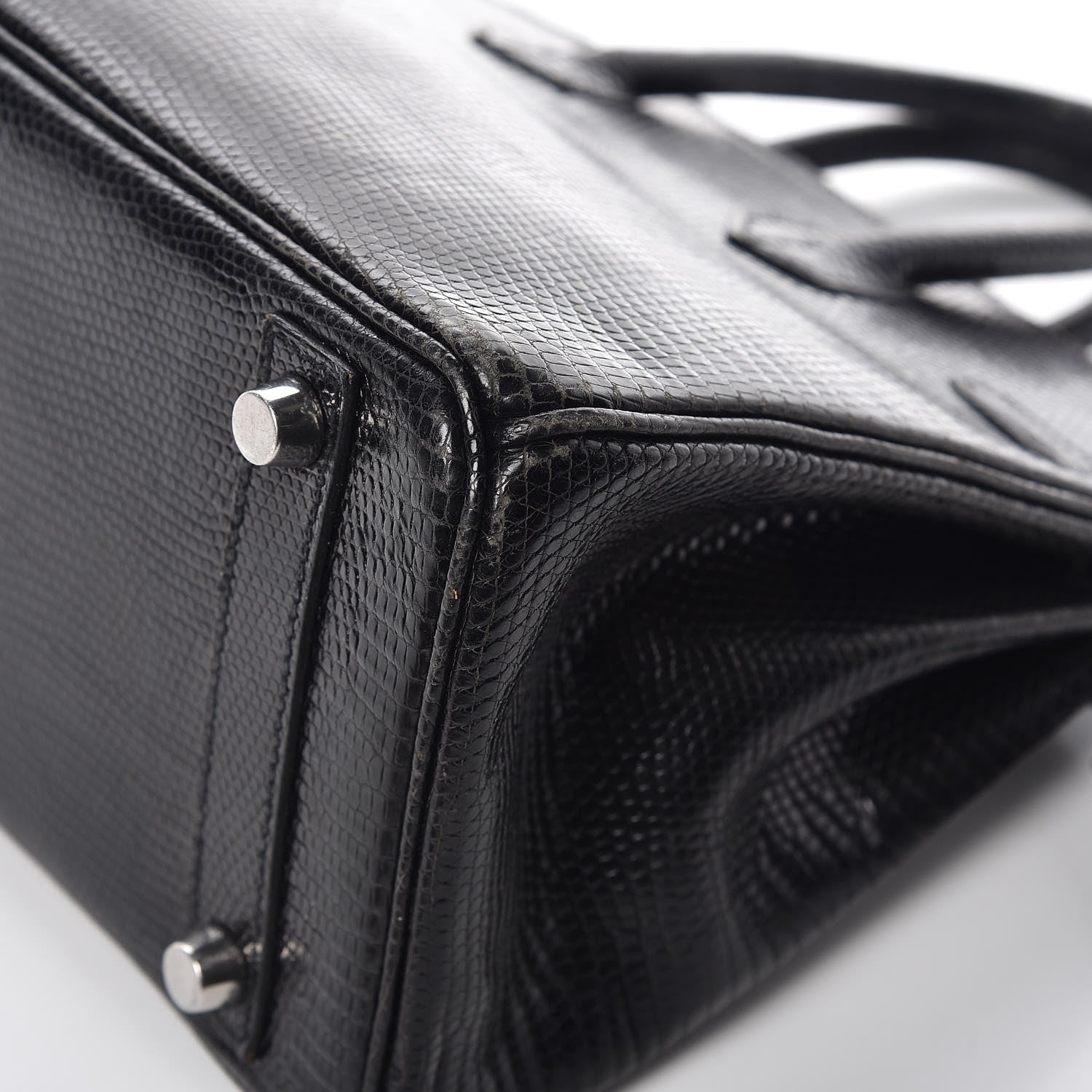 Hermes Lizard Birkin 25 Black 12 of 50