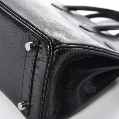Hermes Lizard Birkin 25 Black 12 of 50