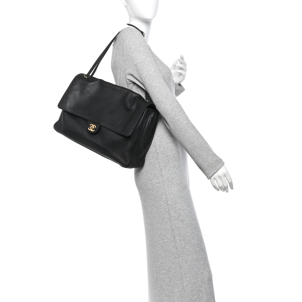 Chanel Grained Calfskin Souplissimo Maxi Flap Black 2 of 10