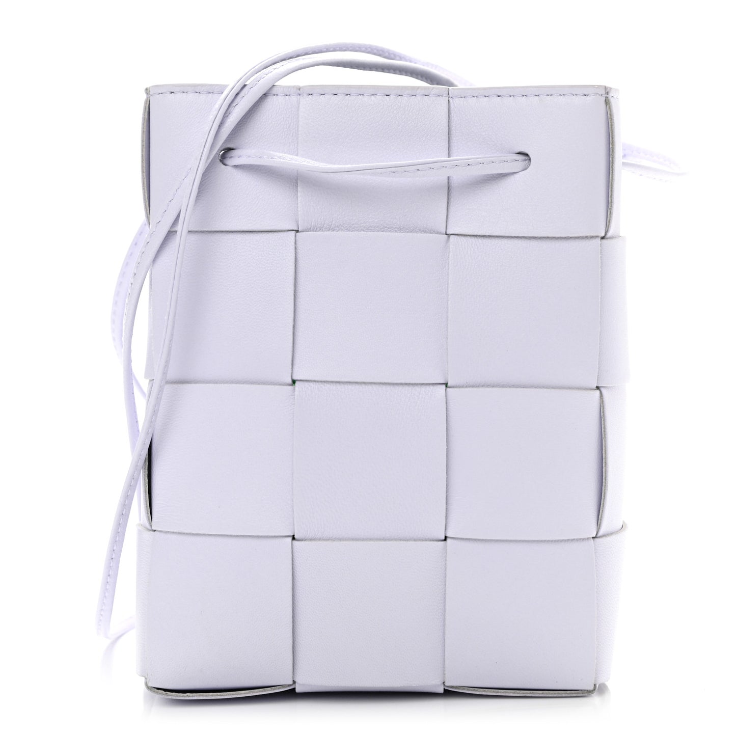 Calfskin Intreccio Small Cassette Bucket Bag Mirth Washed