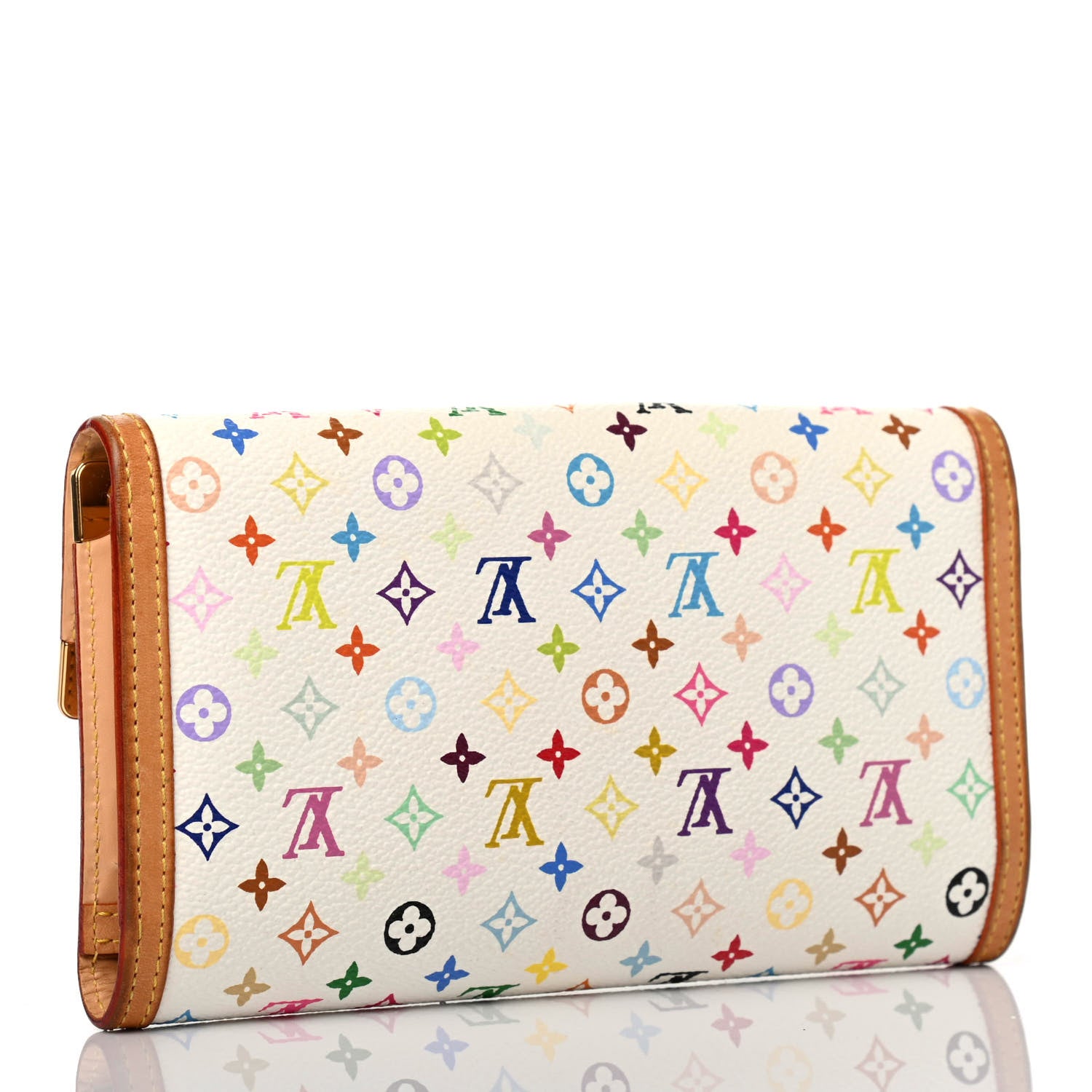 Louis Vuitton Monogram Multicolor Porte Tresor International Wallet White 2 of 4