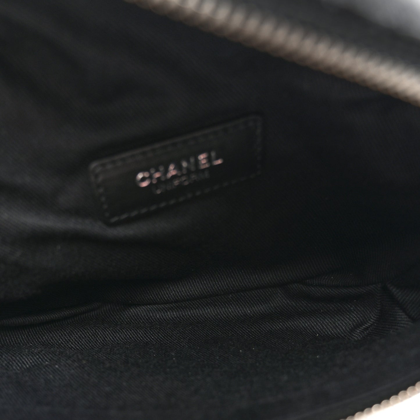 Calfskin Quilted Uniform Waist Belt Bag Black