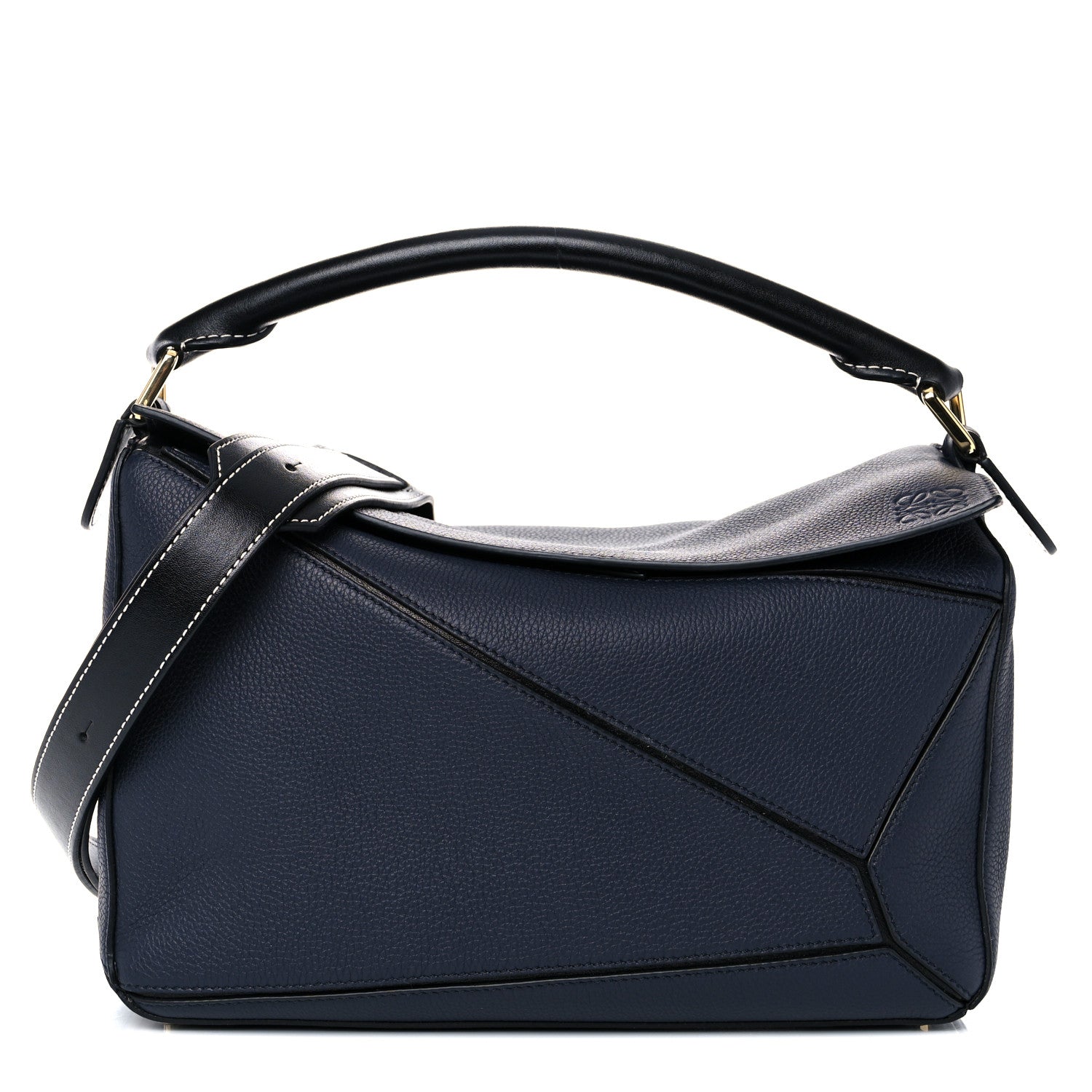 Loewe Calfskin Medium Puzzle Bag Midnight Blue Black 1 of 10