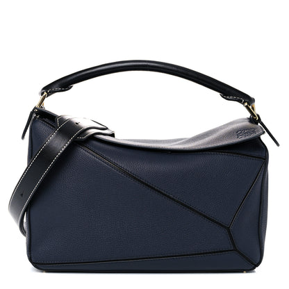 Loewe Calfskin Medium Puzzle Bag Midnight Blue Black 1 of 10