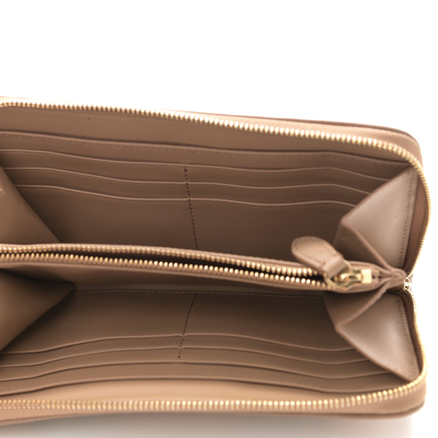 Haymarket Check Large Ziggy Zip Around Wallet Beige