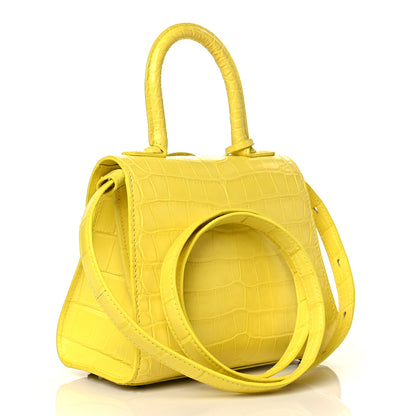 Delvaux Alligator Mini Brillant Satchel Citron 3 of 9