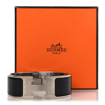 Hermes Enamel Wide Clic Clac H Bracelet PM Black 6 of 6