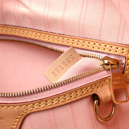 Louis Vuitton Damier Azur Delightful MM Rose Ballerine 7 of 14
