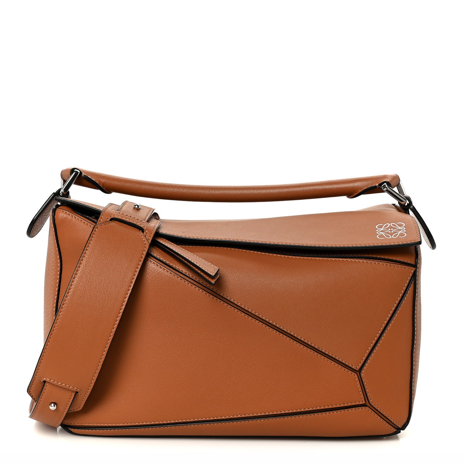 Loewe Calfskin Medium Puzzle Bag Tan 1 of 11