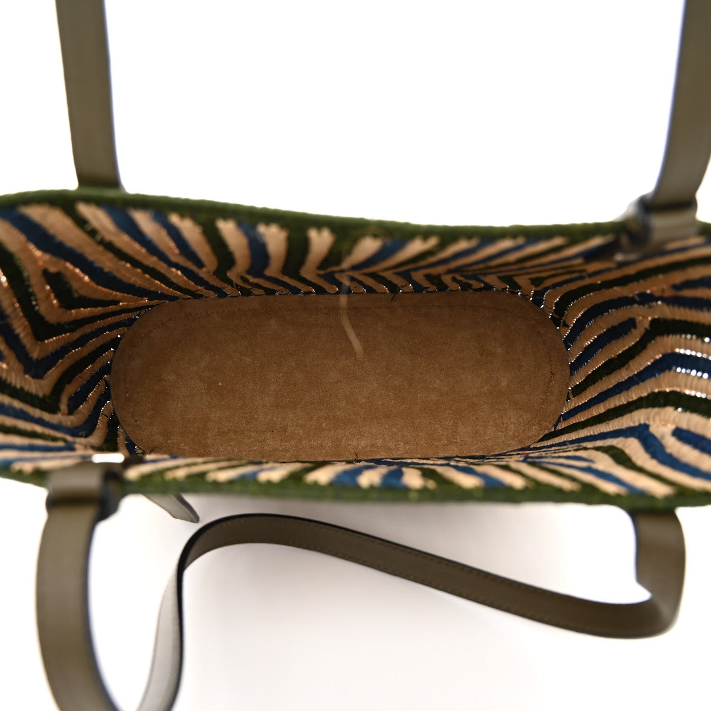 Raffia Square Small Basket Tote Bag Natural Khaki Blue