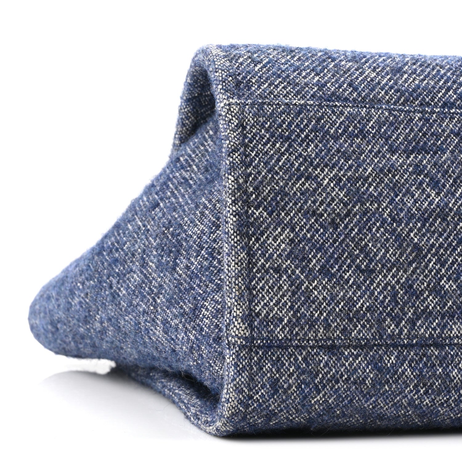 Chanel Mixed Fibers Calfskin Medium Deauville Tote Blue 9 of 10