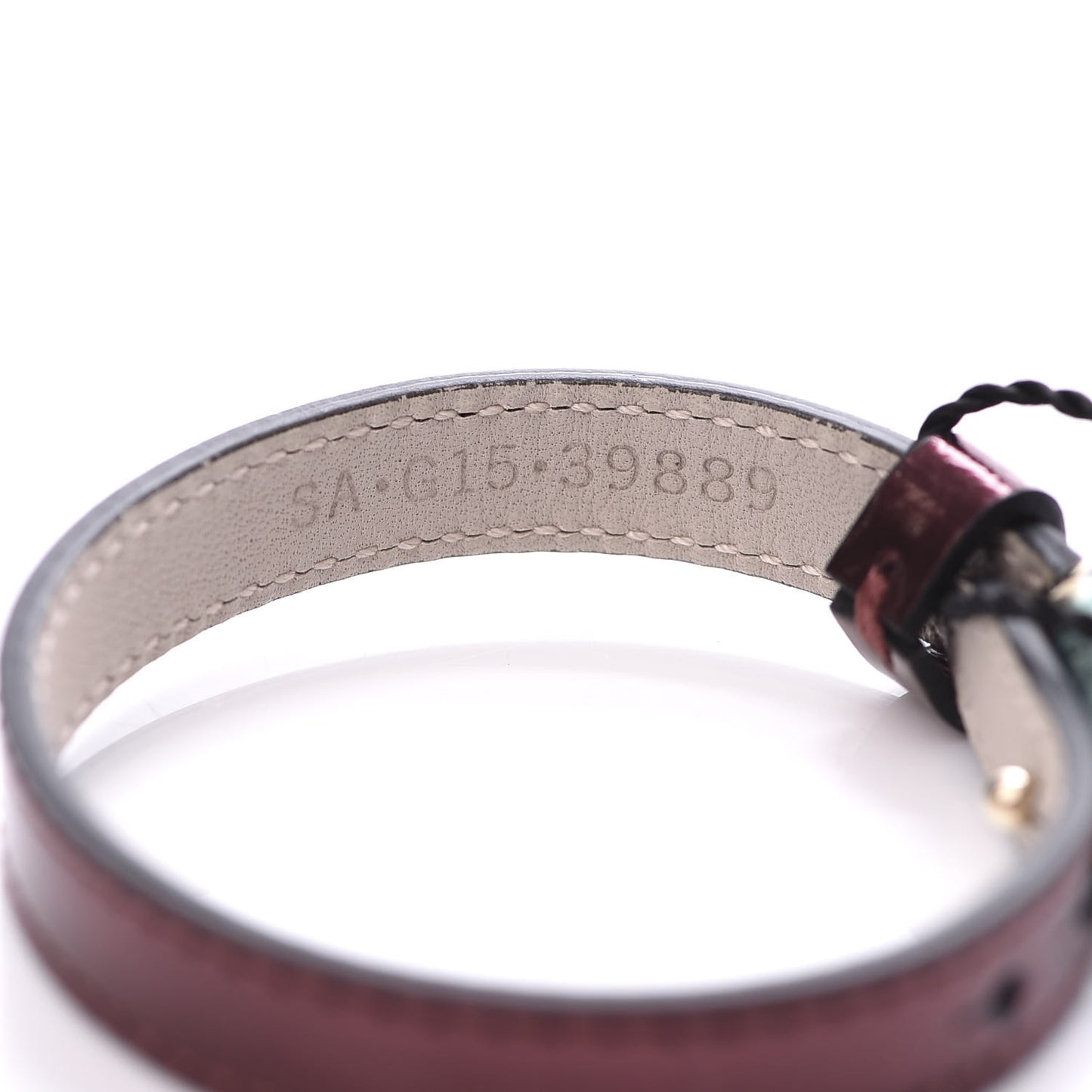 Metallic Calfskin Serpenti Forever Bracelet Ruby Wine