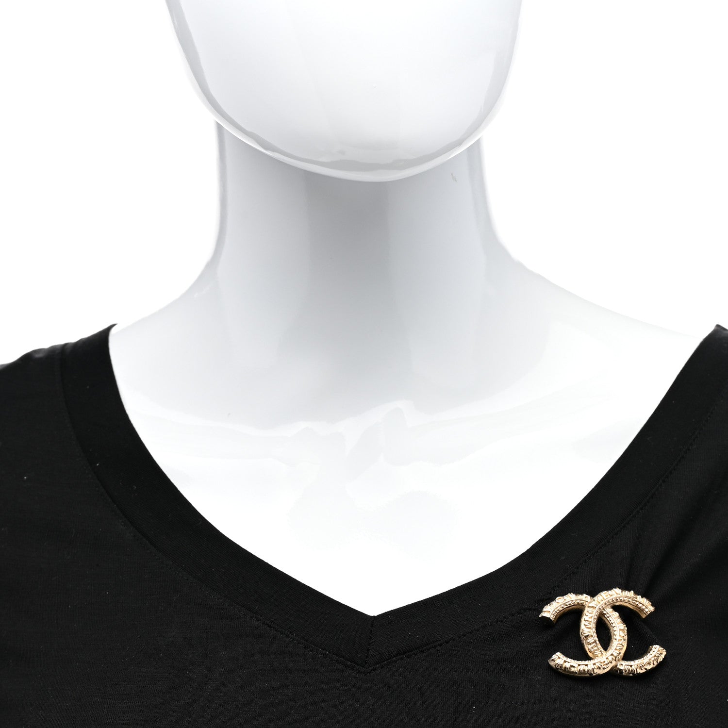 Chanel CC Logo Brooch Gold 2 of 5