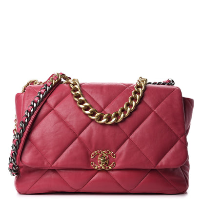 Chanel Lambskin Quilted Maxi 19 Flap Pink 1 of 10