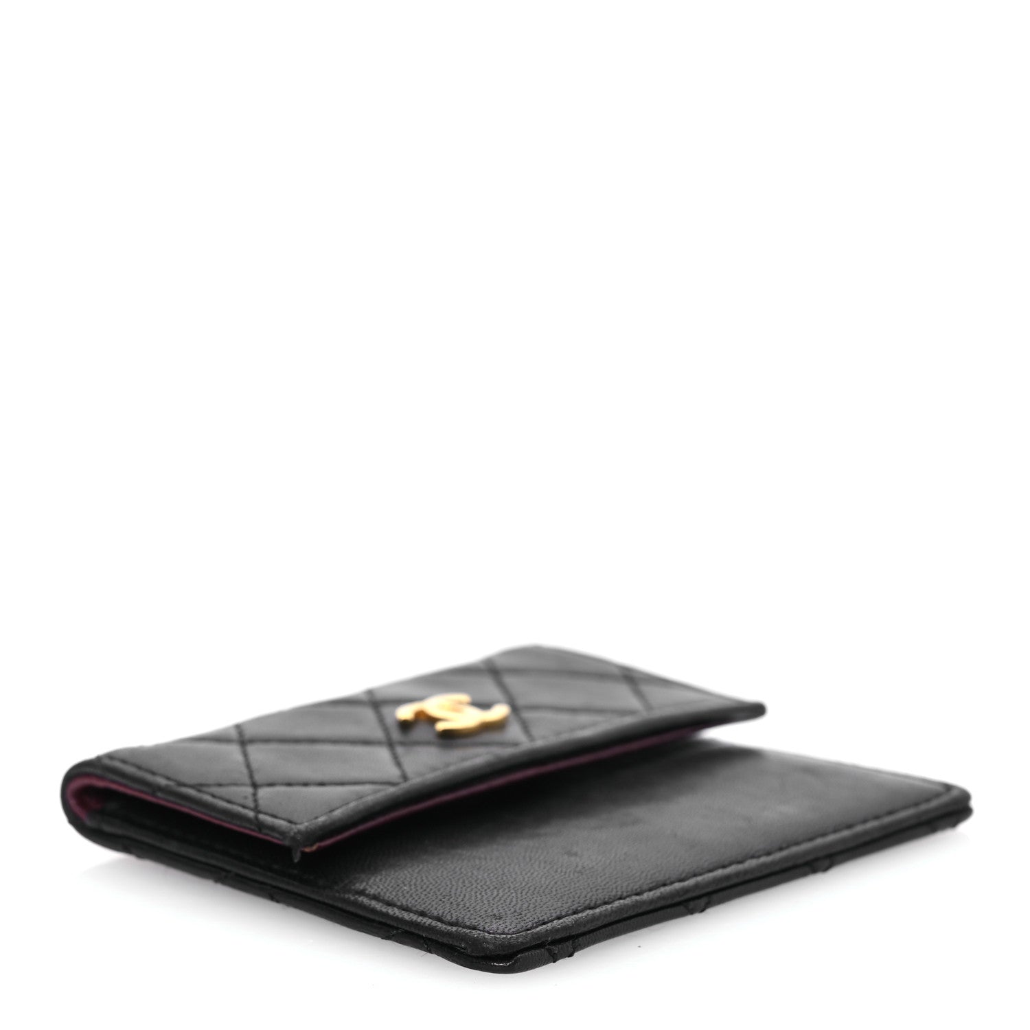 Chanel Lambskin Quilted Coin Purse Black 3 of 7