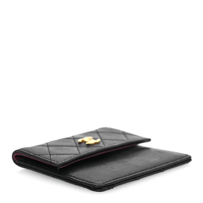 Chanel Lambskin Quilted Coin Purse Black 3 of 7