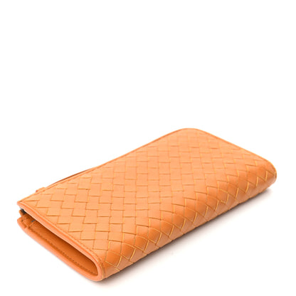 Bottega Veneta Nappa Intrecciato Half Zip Around Wallet Topaz 4 of 7