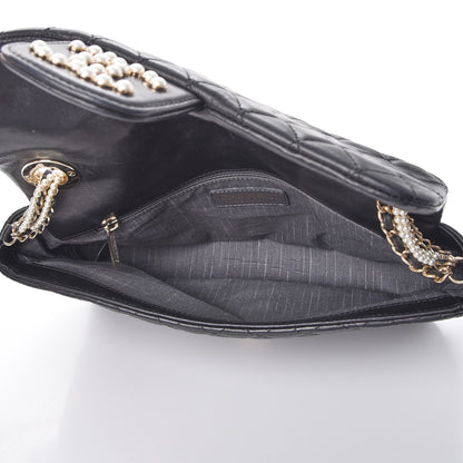 Chanel Lambskin Quilted Medium Westminster Pearl Flap Black 5 of 10