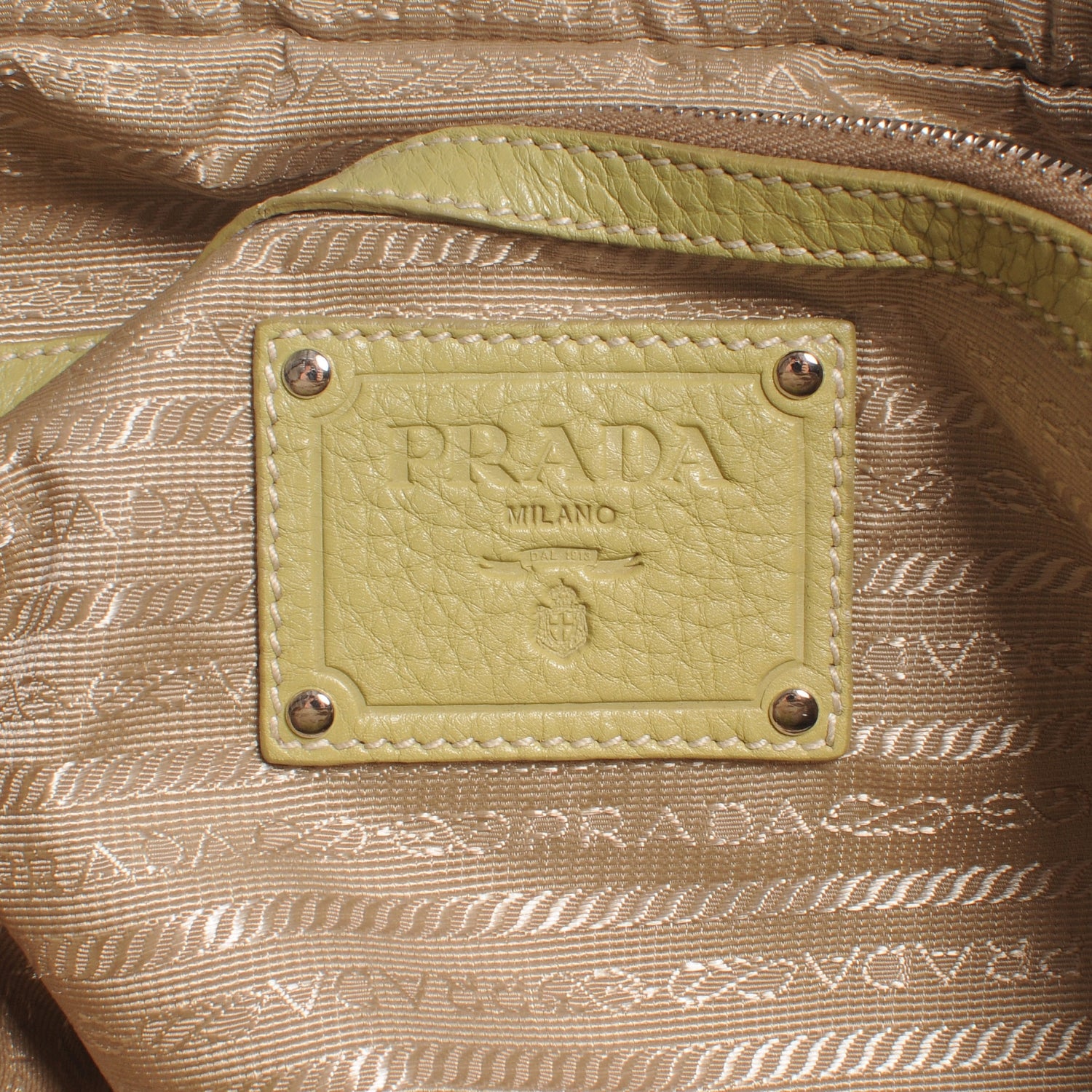 Prada Vitello Daino Satchel Cedro 6 of 7