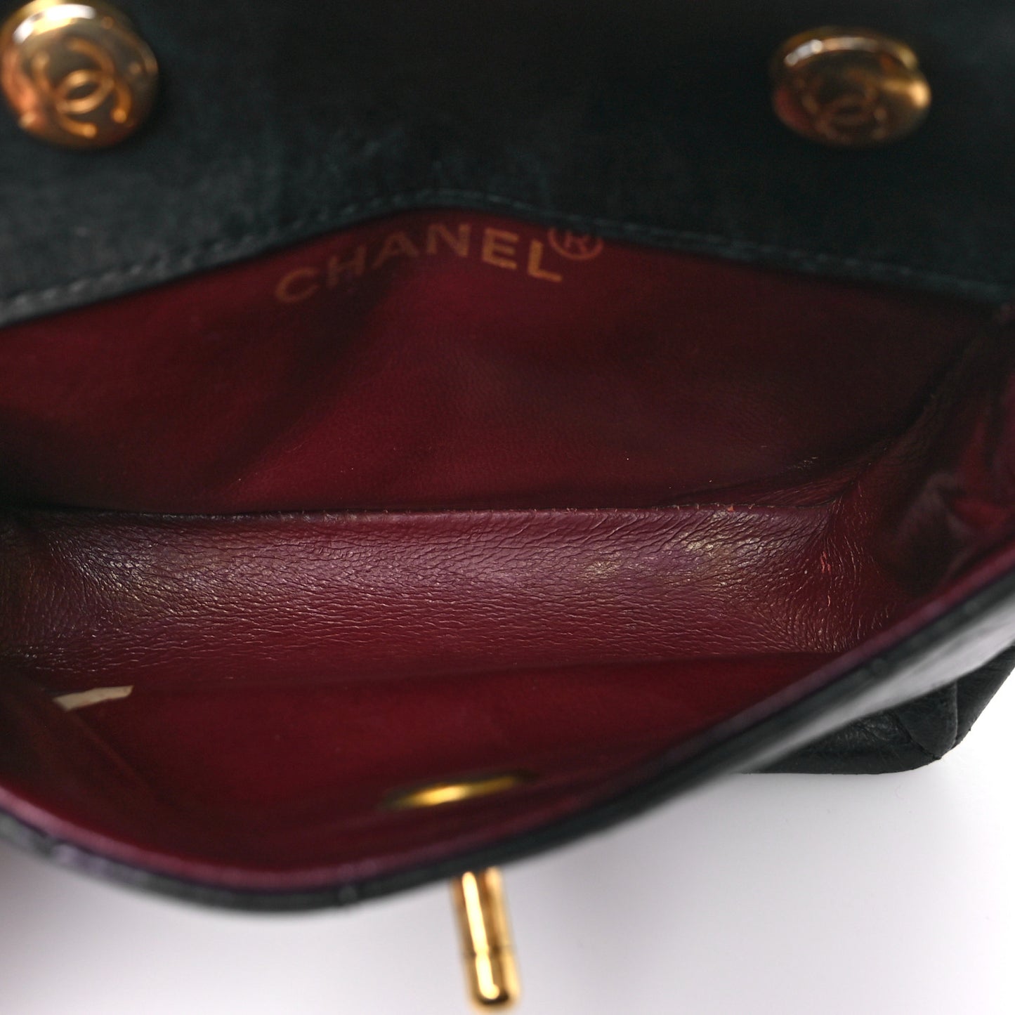 Lambskin Quilted Micro Mini Flap Bag Black