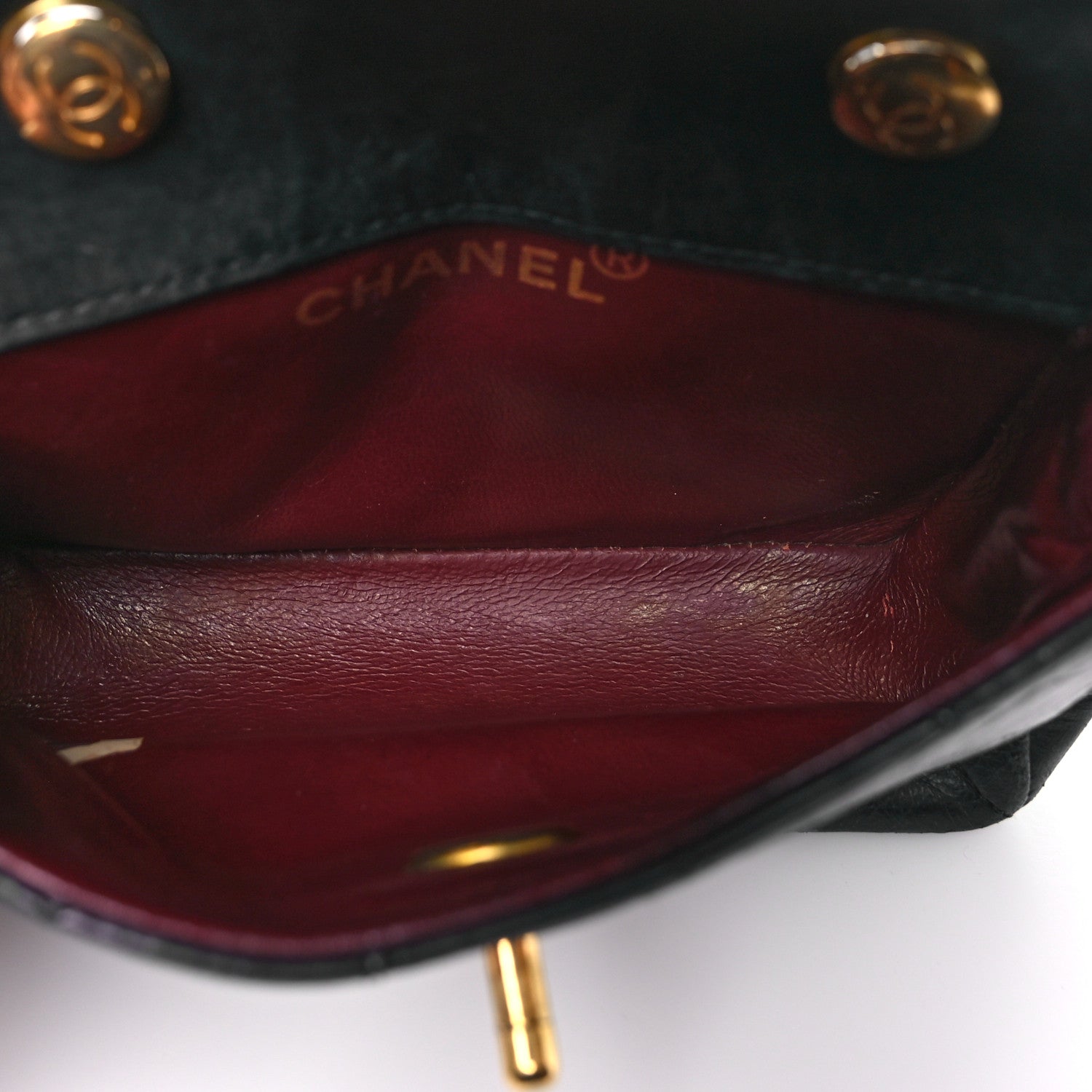 Chanel Lambskin Quilted Micro Mini Flap Bag Black 4 of 9