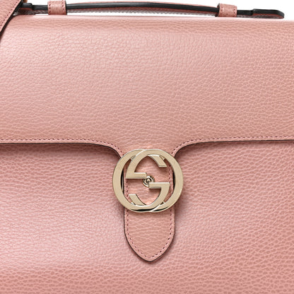 Gucci Dollar Calfskin Medium Interlocking G Top Handle Shoulder Bag Soft Pink 8 of 10