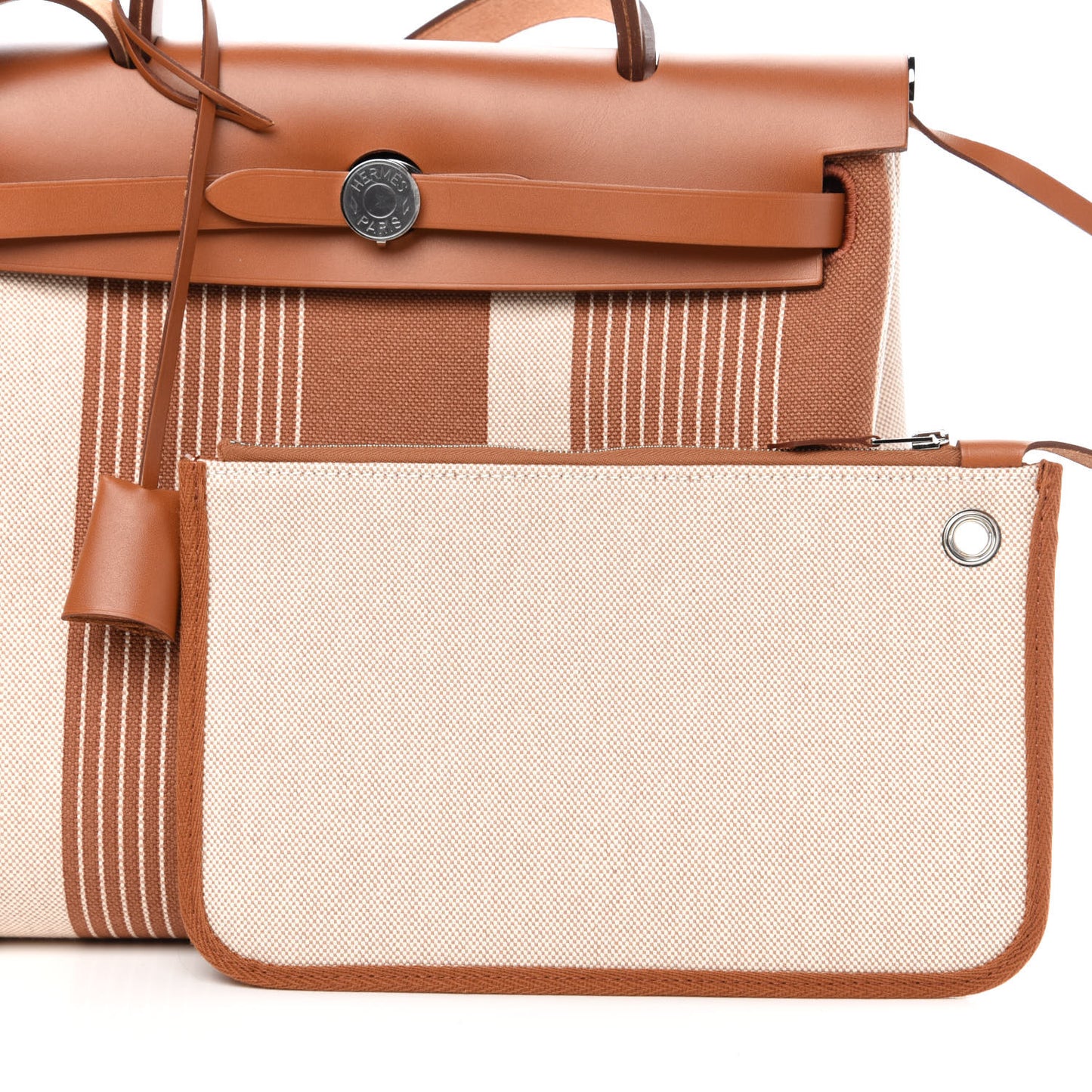 Vache Hunter Toile H Vibration Herbag Zip Retourne 31 PM Fauve Ecru Beige