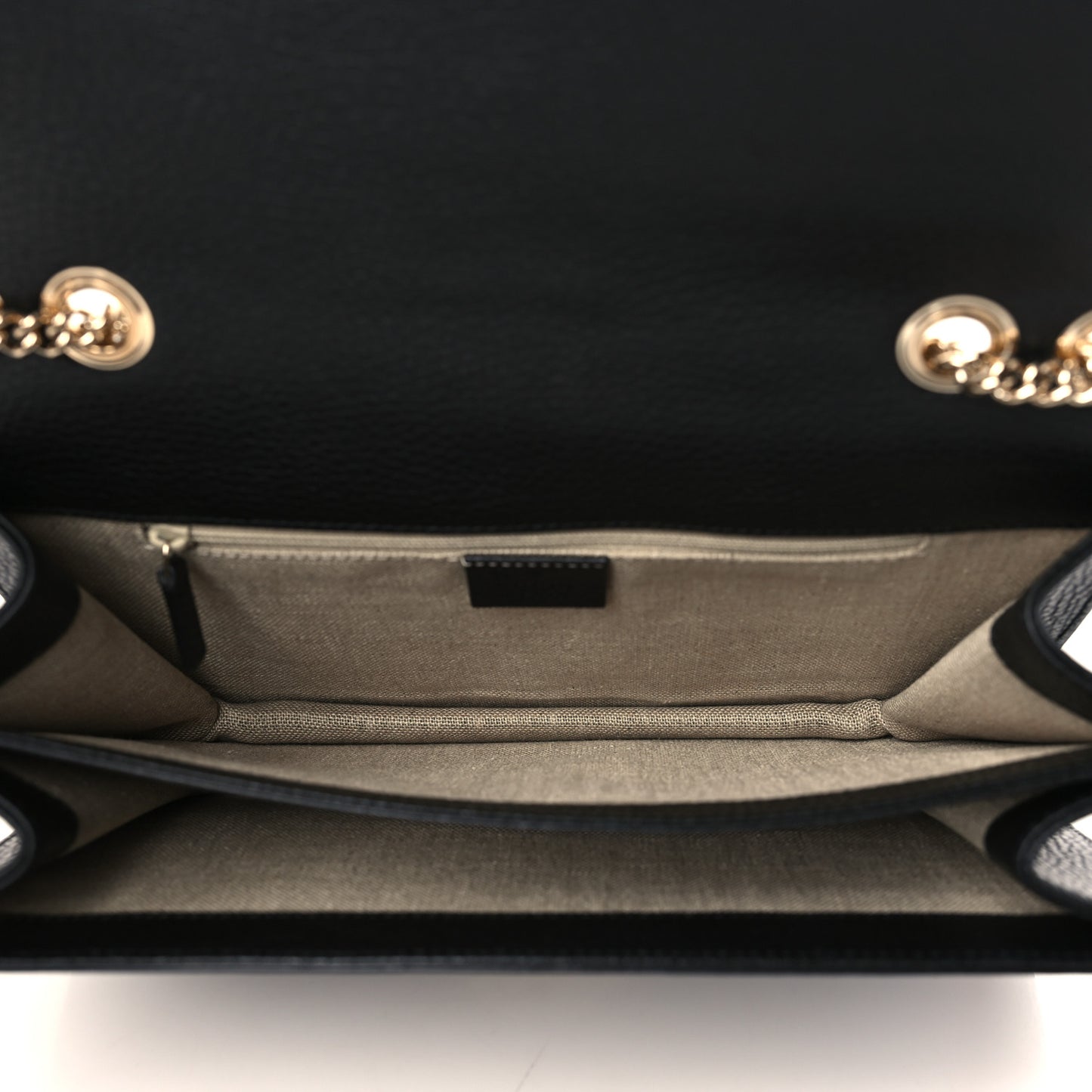 Dollar Calfskin Interlocking G Shoulder Bag Black