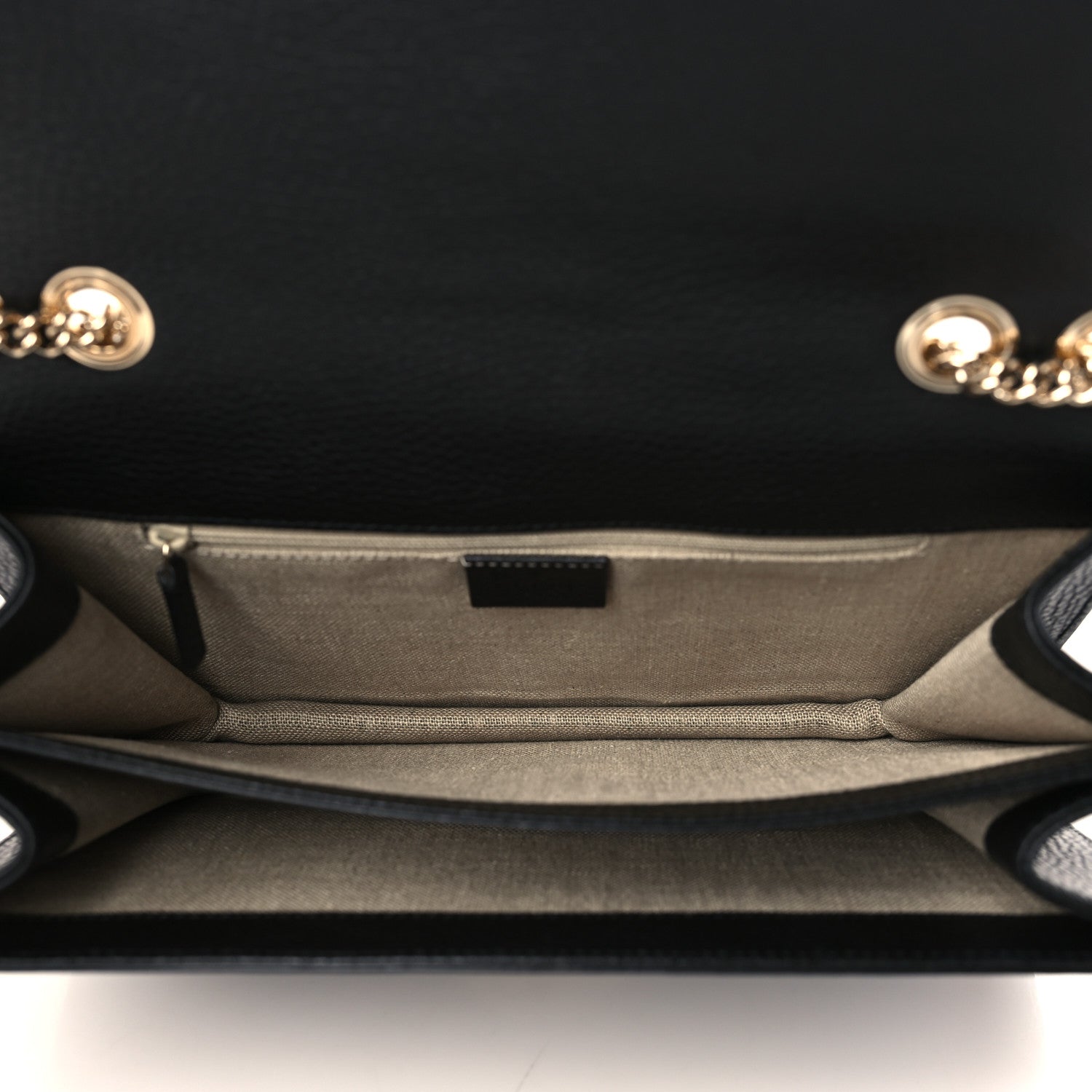 Gucci Dollar Calfskin Interlocking G Shoulder Bag Black 5 of 9
