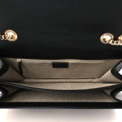 Gucci Dollar Calfskin Interlocking G Shoulder Bag Black 5 of 9