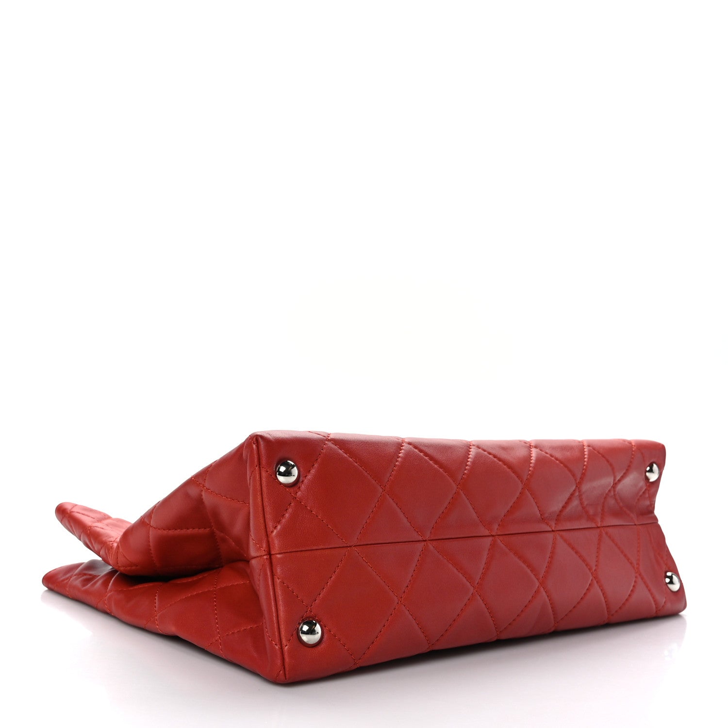 Chanel Calfskin Quilted Large In the Business Tote Red 4 of 9