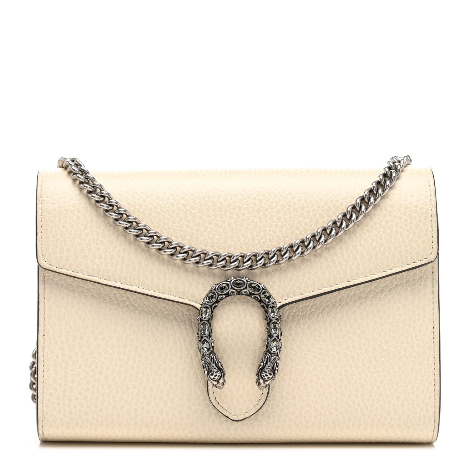 Gucci Dollar Calfskin Mini Dionysus Chain Wallet Mystic White 1 of 9