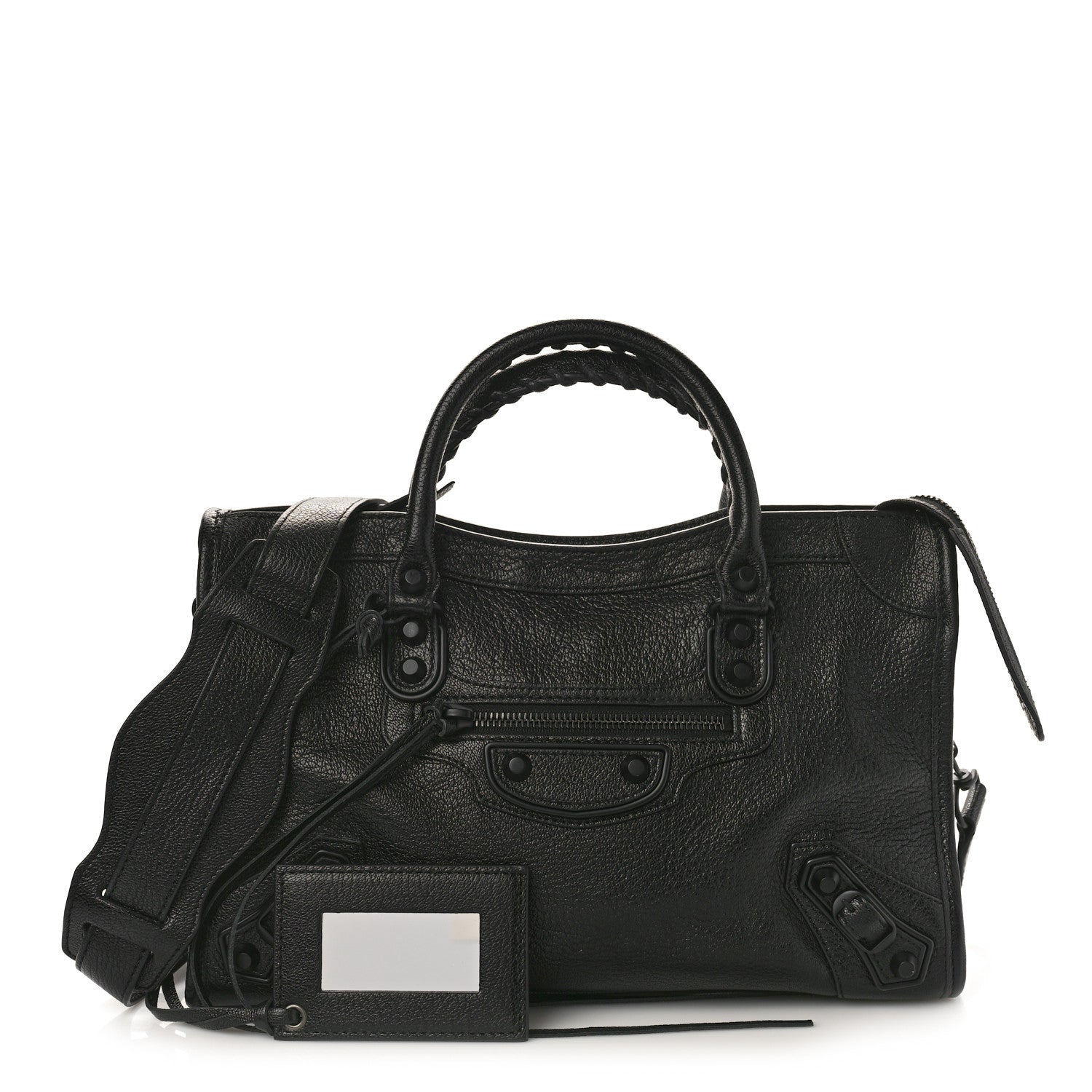 Balenciaga Chevre Black Metallic Edge Hardware S City Black 1 of 8