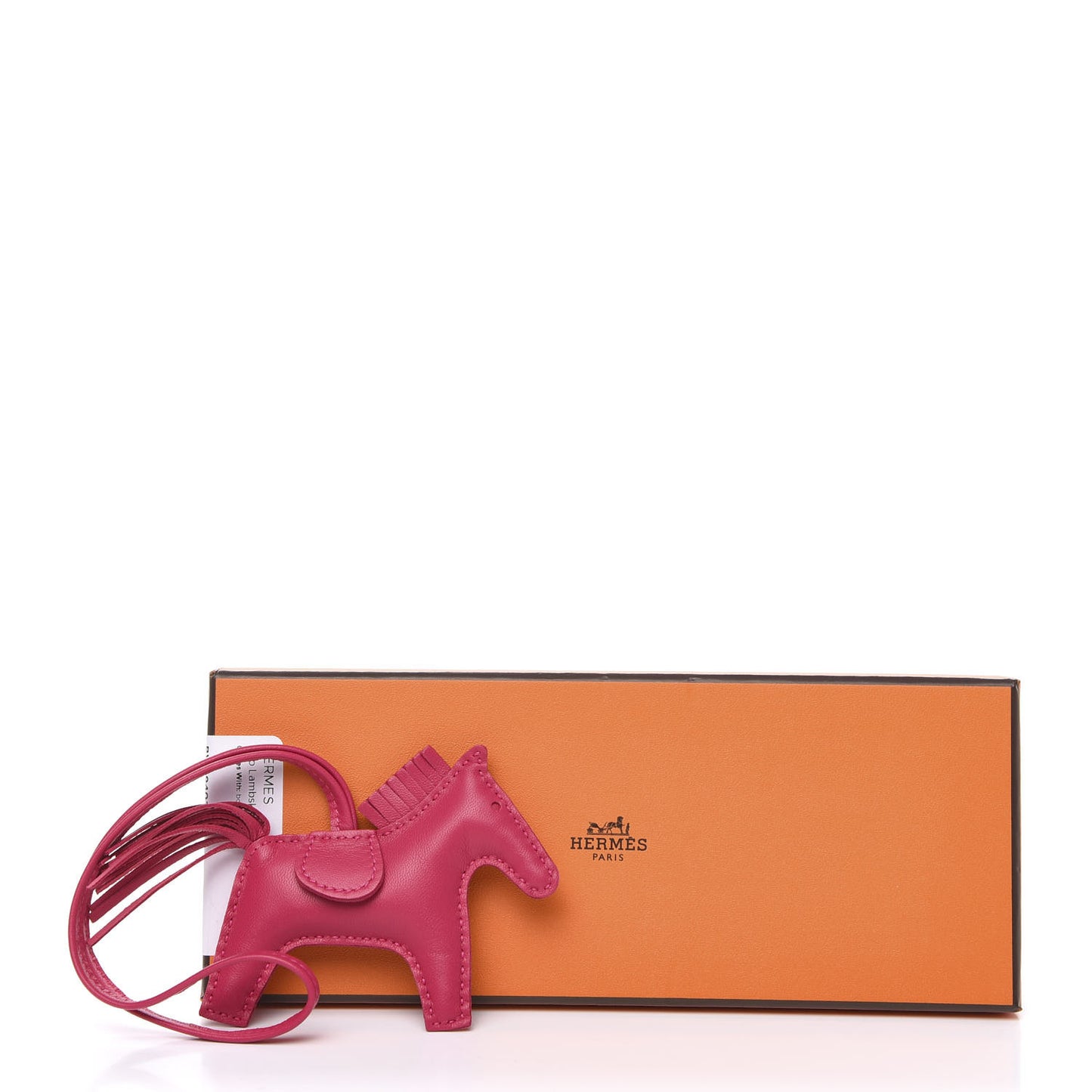 Milo Lambskin Grigri Rodeo Horse Bag Charm PM Rose Mexico